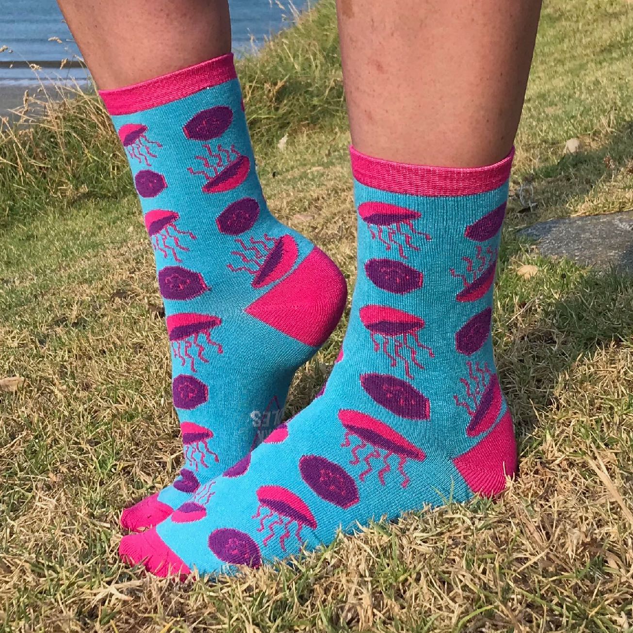 DS001 Jellyfish bamboo sock by Dark Soles Socks New Zealand